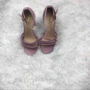 Light pink heels open toe
